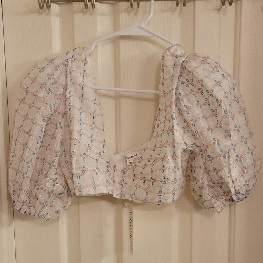 For Love And Lemons Eyelet Crop Top